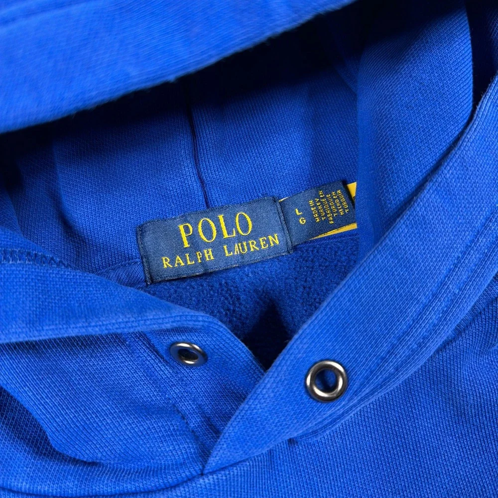 Polo Ralph Lauren‎ Hoodie Men Large Regular Blue Mountain Graphic Logo Gorpcore